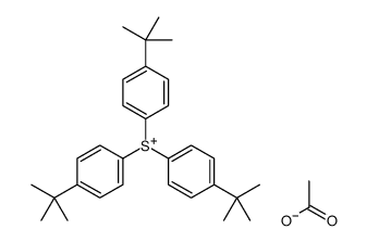 tris(4-tert-butylphenyl)sulfanium,acetate结构式