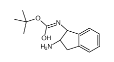 tert-butyl N-[(1R,2R)-2-amino-2,3-dihydro-1H-inden-1-yl]carbamate结构式