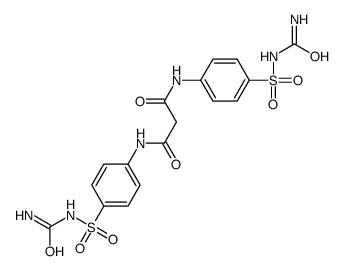 N,N'-bis[4-(carbamoylsulfamoyl)phenyl]propanediamide结构式