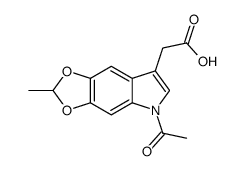 5-Acetyl-2-methyl-5H-1,3-dioxolo[4,5-f]indole-7-acetic acid Structure