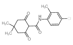 N-(4-chloro-2-methyl-phenyl)-4,4-dimethyl-2,6-dioxo-cyclohexane-1-carboxamide结构式