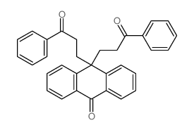 10,10-bis(3-oxo-3-phenyl-propyl)anthracen-9-one Structure