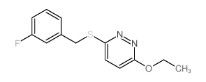 3-ethoxy-6-[(3-fluorophenyl)methylsulfanyl]pyridazine结构式