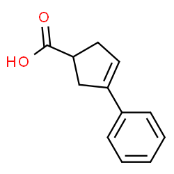 3-Cyclopentene-1-carboxylic acid, 3-phenyl- (9CI) Structure