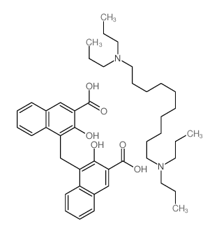 4-[(3-carboxy-2-hydroxy-naphthalen-1-yl)methyl]-3-hydroxy-naphthalene-2-carboxylic acid; N,N,N,N-tetrapropyldecane-1,10-diamine picture