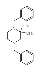 1,4-dibenzyl-2,2-dimethyl-piperazine structure