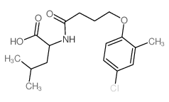 2-[4-(4-chloro-2-methyl-phenoxy)butanoylamino]-4-methyl-pentanoic acid structure