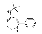 N-tert-butyl-7-phenyl-2,3-dihydro-1H-1,4-diazepin-5-amine Structure