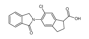 6-chloro-5-(1-oxo-1,3-dihydro-isoindol-2-yl)-indan-1-carboxylic acid Structure