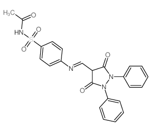 Acetamide,N-[[4-[[(3,5-dioxo-1,2-diphenyl-4-pyrazolidinyl)methylene]amino]phenyl]sulfonyl]-结构式