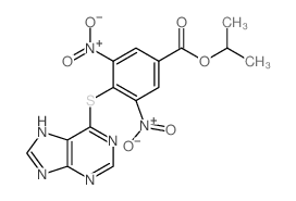 Benzoic acid, 3,5-dinitro-4- (1H-purin-6-ylthio)-, 1-methylethyl ester结构式