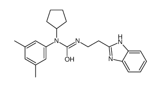 (9CI)-n-[2-(1H-苯并咪唑-2-基)乙基]-n-环戊基-n-(3,5-二甲基苯基)-脲结构式