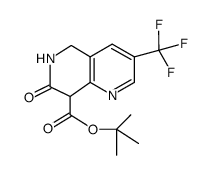 7-OXO-3-TRIFLUOROMETHYL-5,6,7,8-TETRAHYDRO-[1,6]NAPHTHYRIDINE-8-CARBOXYLIC ACID TERT-BUTYL ESTER结构式