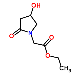 4-羟基-2-氧代-1-吡咯烷乙酸乙酯结构式