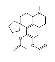 (6-acetyloxy-1-methylspiro[3,8,9,9a-tetrahydro-2H-benzo[de]quinoline-7,1'-cyclopentane]-5-yl) acetate Structure