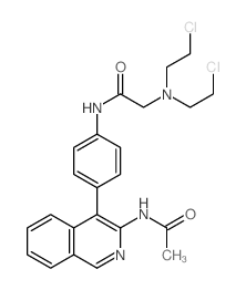 Acetamide,N-[4-[3-(acetylamino)-4-isoquinolinyl]phenyl]-2-[bis(2-chloroethyl)amino]- structure