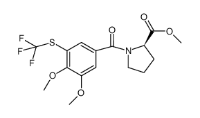 1-(3,4-dimethoxy-5-trifluoromethylthiobenzoyl)pyrrolidine-2R-carboxylic acid methyl ester Structure