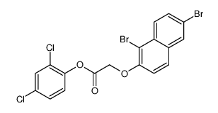 (2,4-dichlorophenyl) 2-(1,6-dibromonaphthalen-2-yl)oxyacetate结构式