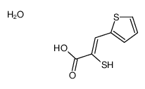 2-sulfanyl-3-thiophen-2-ylprop-2-enoic acid,hydrate Structure