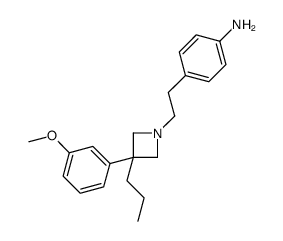 4-[2-[3-(m-Methoxyphenyl)-3-propyl-1-azetidinyl]ethyl]aniline Structure