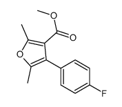 4-(4-氟苯基)-2,5-二甲基-3-呋喃羧酸甲酯结构式