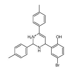 2-[2,6-bis(4-methylphenyl)-1,2,3,4-tetrahydropyrimidin-3-ium-4-yl]-4-bromophenol结构式