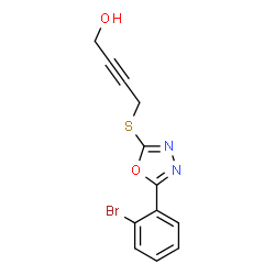 4-([5-(2-BROMOPHENYL)-1,3,4-OXADIAZOL-2-YL]THIO)BUT-2-YN-1-OL Structure