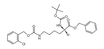 benzylN2-(tert-butoxycarbonyl)-N6-(((2-chlorobenzyl)oxy)carbonyl)-L-lysinate Structure