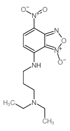 N,N-diethyl-N-(5-nitro-9-oxido-8-oxa-7-aza-9-azoniabicyclo[4.3.0]nona-2,4,6,9-tetraen-2-yl)propane-1,3-diamine Structure