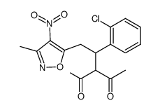 3-[1-(2-chlorophenyl)-2-(3-methyl-4-nitroisoxazol-5-yl)ethyl]pentane-2,4-dione Structure