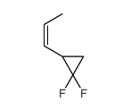 1,1-difluoro-2-[(E)-prop-1-enyl]cyclopropane结构式