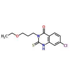 7-chloro-3-(3-ethoxypropyl)-2-mercaptoquinazolin-4(3H)-one结构式