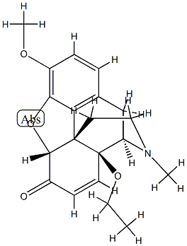 7,8-Didehydro-4,5α-epoxy-14-ethoxy-3-methoxy-17-methylmorphinan-6-one Structure