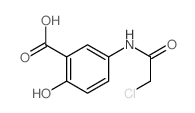 Benzoicacid, 5-[(2-chloroacetyl)amino]-2-hydroxy- Structure