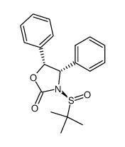 (4S,5R)-3-((S)-tert-butylsulfinyl)-4,5-diphenyloxazolidin-2-one Structure