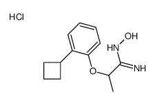 2-(2-cyclobutylphenoxy)-N'-hydroxypropanimidamide,hydrochloride Structure