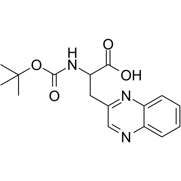 (+/-)-2-(TERT-BUTYLOXYCARBONYL)AMINO-3-(2-QUINOXALYL)-PROPANIC ACID picture