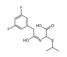 2-[[2-(3,5-difluorophenyl)acetyl]amino]-2-propan-2-ylsulfanylacetic acid结构式