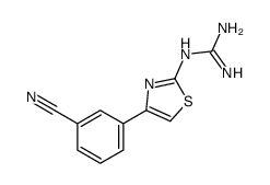 2-[4-(3-cyanophenyl)-1,3-thiazol-2-yl]guanidine结构式