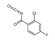 2-chloro-4-fluorobenzoyl isocyanate Structure