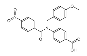 N-(4-methoxybenzyl)-4-(4-nitrobenzamido)benzoic acid结构式