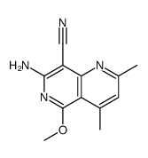 7-amino-5-methoxy-2,4-dimethyl-1,6-naphthyridine-8-carbonitrile Structure