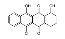 12-chloro-5,7-dihydroxy-6a,7,8,9,10,10a-hexahydronaphthacene-6,11-dione Structure