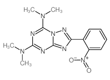 N,N,N,N-tetramethyl-8-(2-nitrophenyl)-1,3,5,7,9-pentazabicyclo[4.3.0]nona-2,4,6,8-tetraene-2,4-diamine结构式