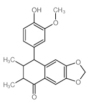 Naphtho[2,3-d]-1,3-dioxol-5(6H)-one,7,8- dihydro-8-(4-hydroxy-3-methoxyphenyl)-6,- 7-dimethyl-,(6S,7S,8R)-结构式