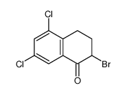 2-bromo-5,7-dichloro-3,4-dihydro-2H-naphthalen-1-one结构式