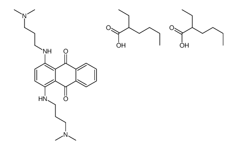 2-ethylhexanoic acid, compound with 1,4-bis[[3-(dimethylamino)propyl]amino]anthraquinone (2:1)结构式