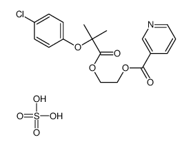 3-[2-[2-(p-chlorophenoxy)-2-methylpropionyloxy]ethoxycarbonyl]pyridinium hydrogen sulphate structure