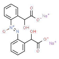 disodium 2,2'-azoxybis[hydroxyphenylacetate] structure