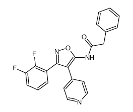 3-(2,3-Difluorophenyl)-5-(phenylacetylamino)-4-(4-pyridyl)isoxazole结构式